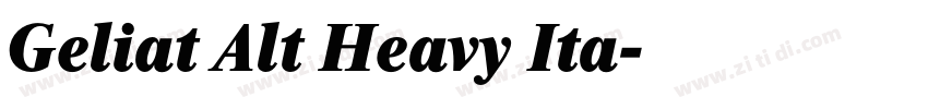 Geliat Alt Heavy Ita字体转换